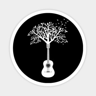 Classical Guitar Tree Dark Theme Magnet